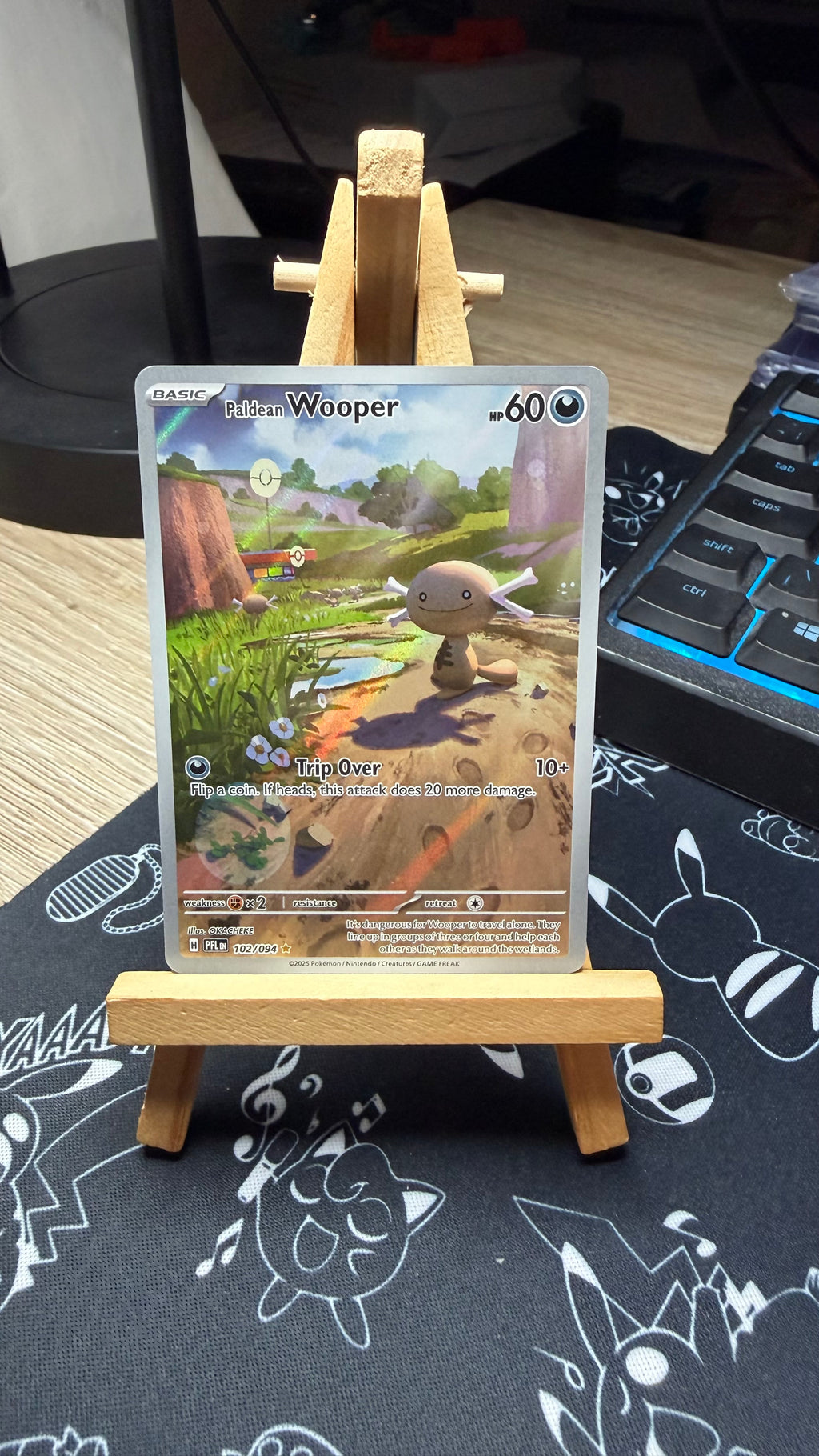 Paldean Wooper - 102/094 - Illustration Rare - Phantasmal Flames