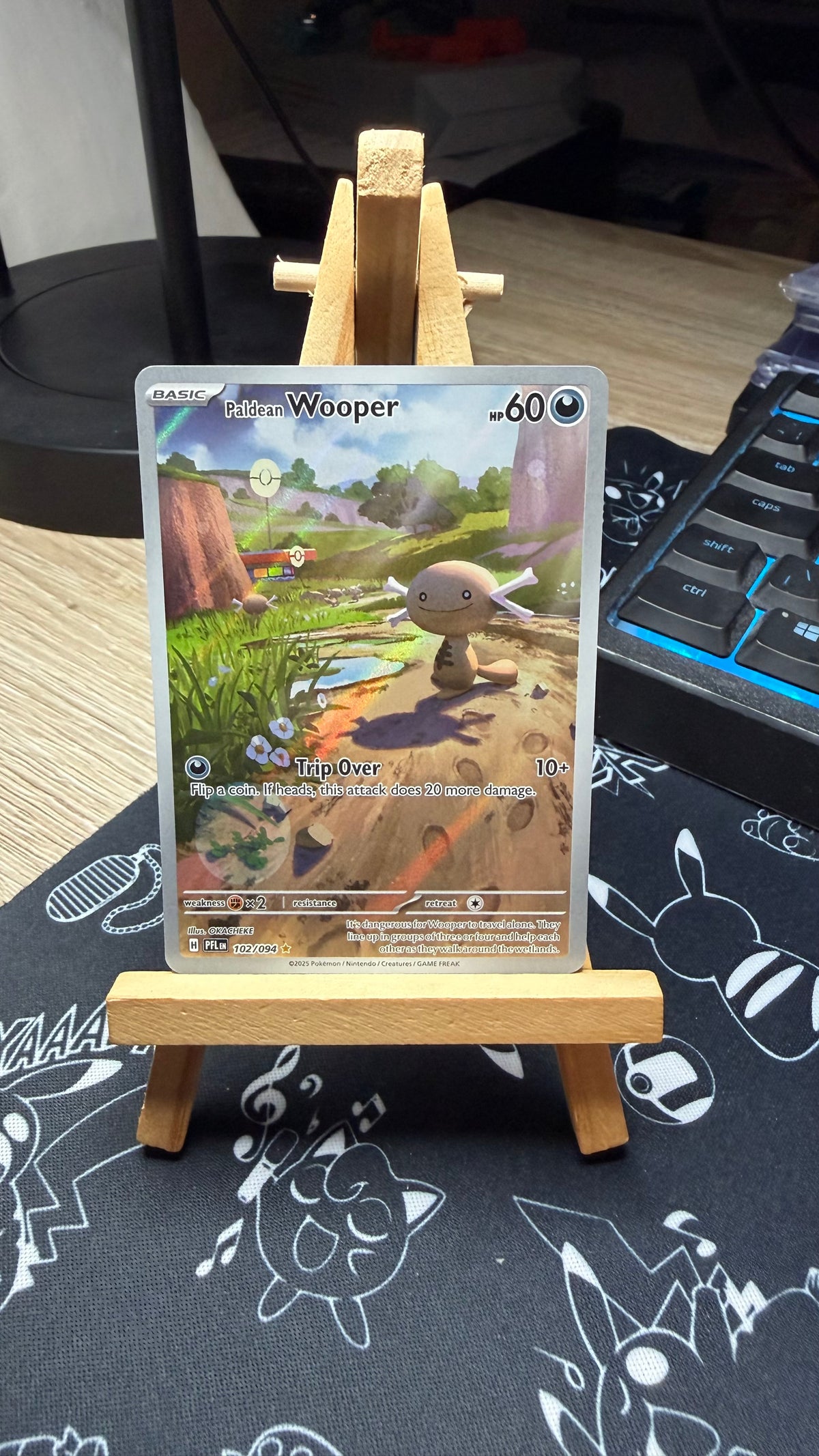 Paldean Wooper - 102/094 - Illustration Rare - Phantasmal Flames